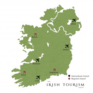 Airports in Ireland - Map of Irish Airports
