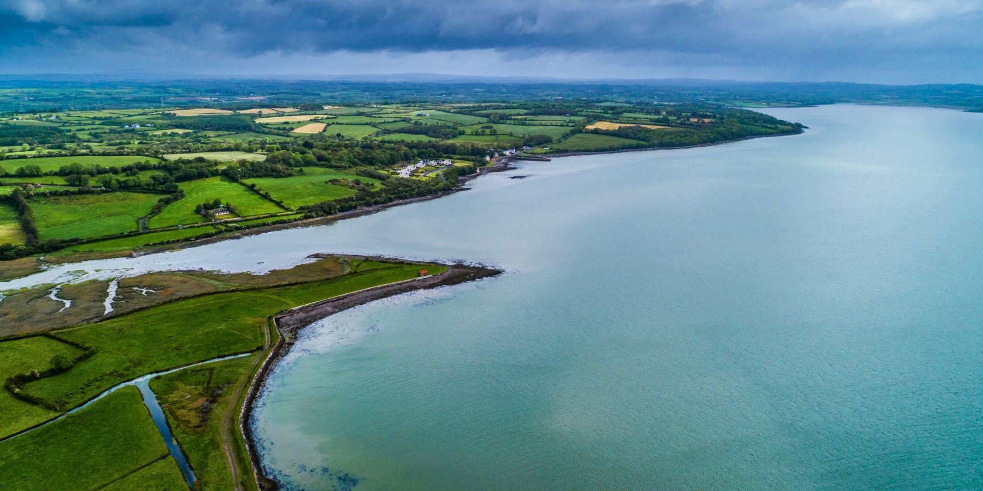 Aerial view of River Shannon Estuary