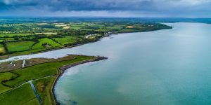 Aerial view of River Shannon Estuary