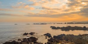 Coast at sunset