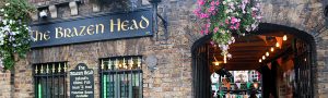 Exterior arch of Brazen Head Bar in Dublin