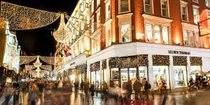 Dublin street lit up for Christmas