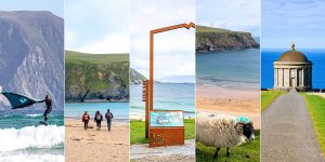 Collage of Irish beaches