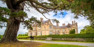 A couple walking along the path near Muckross House