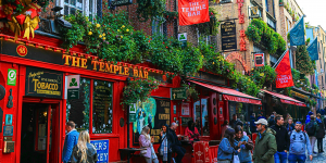 Exterior of busy pub
