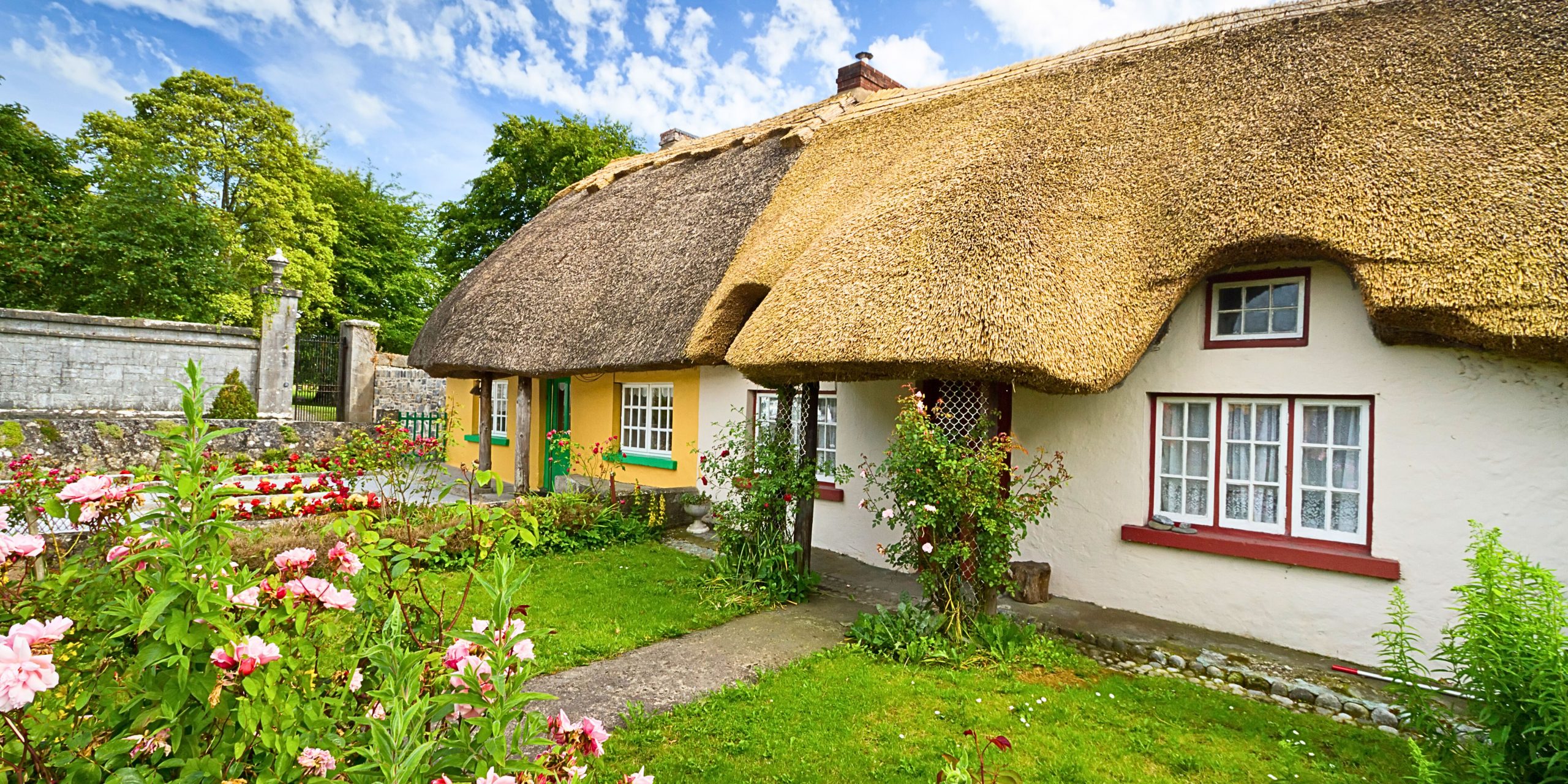Thatched roof cottage