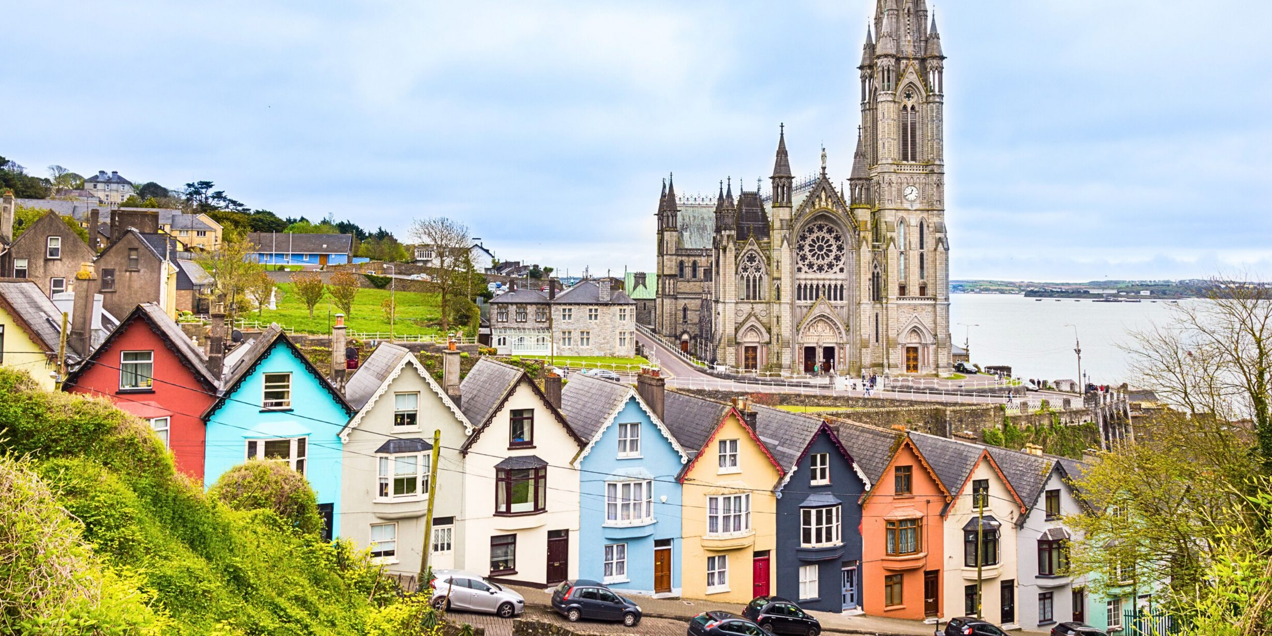 Colourful houses on a hill