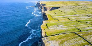Aran islands cliff edge on Inis Mor