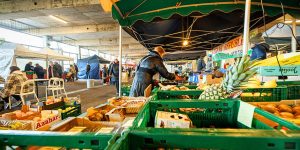 Large selection of markets fruit