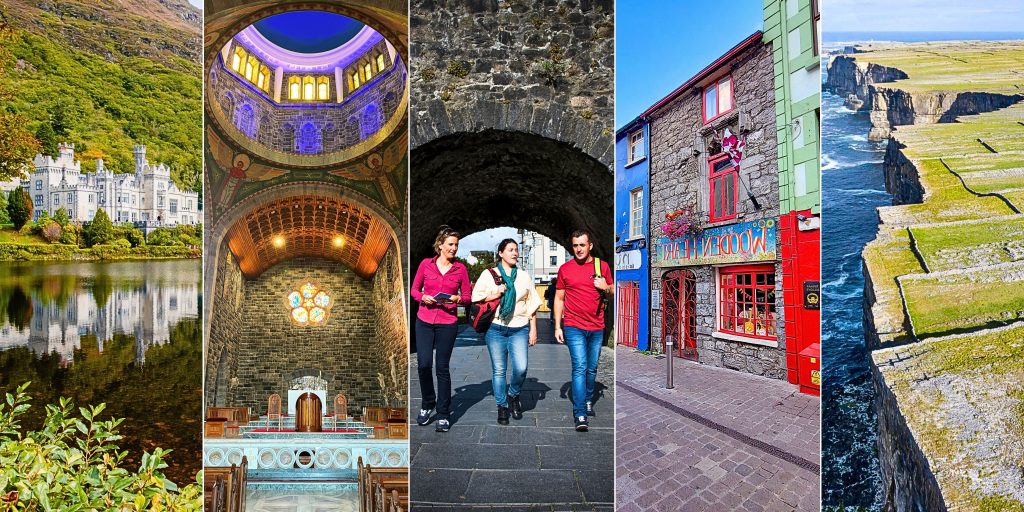 Collage of Galway attractions