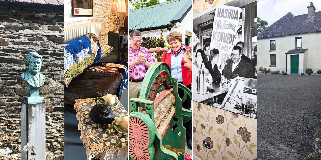 Collage of Kennedy's homestead