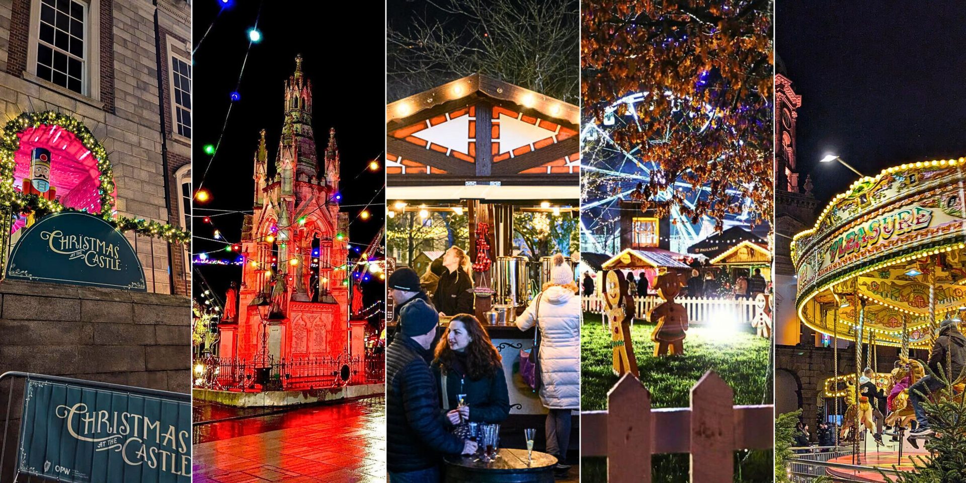 Collage of festive scenery