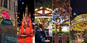 Collage of festive scenery