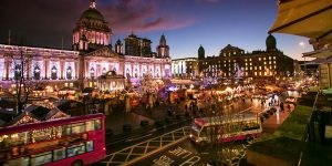 Belfast Christmas Market at night
