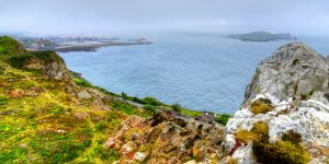 Cliff top over sea