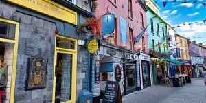 Colourful street in Galway city